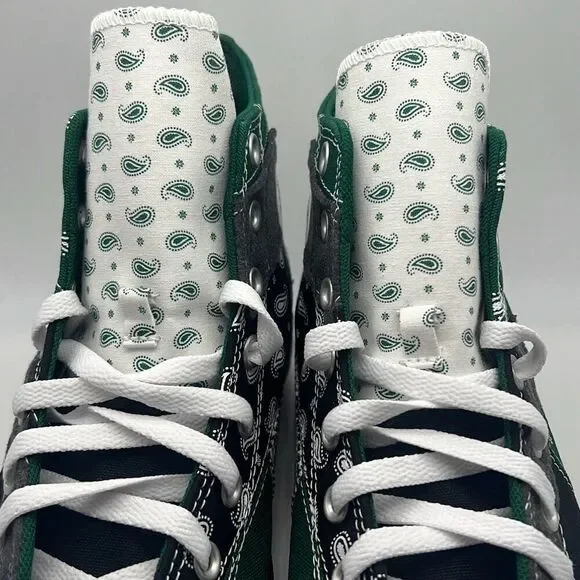 Converse Chuck Taylor All Star Hi Men’s Sz 10.5 Hacked Paisley Patterns Sneakers - Picture 5 of 10